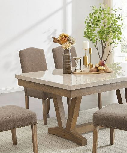 Town Marble Top 5Pc Dining Set - Table and 4 Chairs